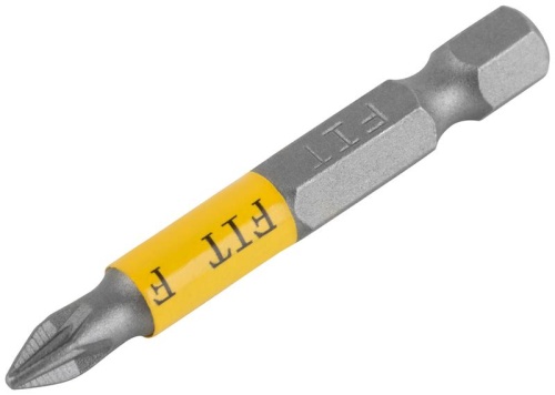 Биты кованые сталь S2 односторонние 50 мм PZ1 Профи 2 шт блистер | код 57514 | FIT фото 2