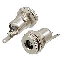 Разъём питания штырьковый RUICHI TC 5.5x2.1 мм metal, 2А | код 108347 | Ruichi