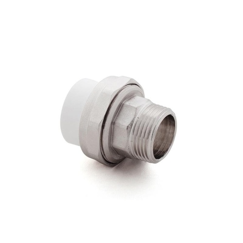 Муфта комбинированная разъемная "Американка" PPR наружн. резьба 25х1 бел. | код 10642 | RTP