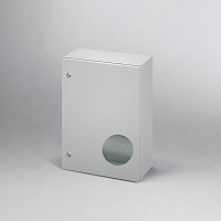 Щит моноблочный 600x400x200мм (ВхШхГ) навесной с монтажной панелью, EMC-версия, 1 глухая дверь, 2 замка, RAL7035, IP66 | код EC040620.E | ETA