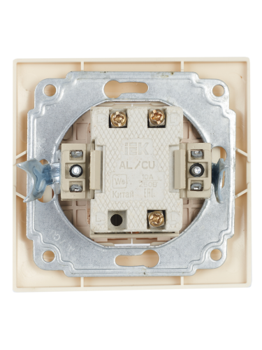 Выключатель 2-клавишный ВС10-2-0-Км 10А керамика КВАРТА кремовый | код EVK20-K33-10-K | IEK фото 3 Выключатель 2-клавишный ВС10-2-0-Км 10А керамика КВАРТА кремовый | код EVK20-K33-10-K | IEK фото 3