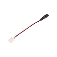 Коннектор питания с джеком для одноцветных светодиодных лент 120 диодов/метр с влагозащитой LAMPER | код 144-106-1 | LAMPER