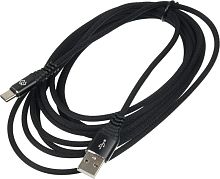Кабель Digma TYPE-C-3M-BRAIDED-BLK USB (m)-USB Type-C (m) 3м черный | код 1080449 | DIGMA