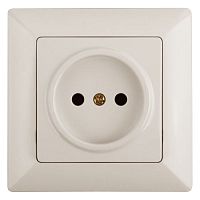 Розетка Intro Solo 4-201-02 без заземления 2P, 16А-250В, IP20, СУ, слоновая кость | код Б0053642 | ЭРА