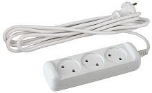 Удлинитель 3х5м без заземл. 6А IP20 UX(6)-3-5m ПВС 2х0.75 | код Б0038569 | Эра