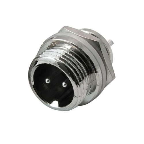 Разъём цилиндрический малогабаритный SZC GX12M-2B, 2 контакта | код 107038 | SZC