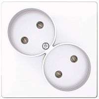 Розетка 2-м СП 24 16А IP20 2х2P без защ. шторок механизм бел. | Код. 2450457-030 | Smon