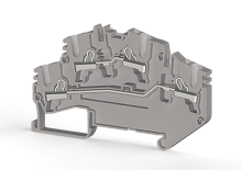 307 699, Клеммник двух ярусныйпружинный быстрозажимной (Push in), 2,5 мм.кв., PYK 2.5_M2F (Серый) | код 0.0.0.3.07699 | KLEMSAN