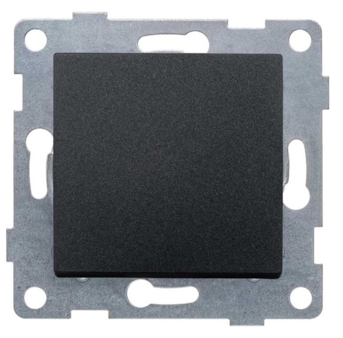 Переключатель проходной 1-кл. СП Ugra 10А 250В механизм графит | код С11В4-010 | GUSI