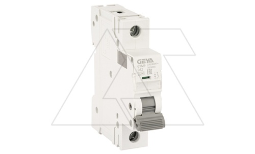 Авт. выключатель GYM9-1P-32D, 1P, 32A, хар-ка D, 6kA, 1M | код GYM91P32D | GEYA