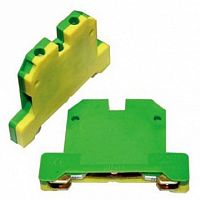 Клемма для заземления с винтовым зажимом 80мм?, желто-зеленый, plc-ek-16/80 | код. plc-ek-16/80 | EKF