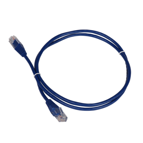 Патч-корд TWT UTP кат.5e, с заливными колпачками, 7.0 м, синий | код TWT-45-45-7.0-BL | TWT