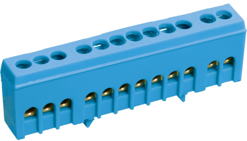 Шина PE земля в корп изол на DIN-рейку ШНИ-6*9-12-К-синий HLT | код 081-05-013 | HLT Шина PE земля в корп изол на DIN-рейку ШНИ-6*9-12-К-синий HLT | код 081-05-013 | HLT