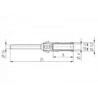 Вилочный обжимной контакт REVOS, диаметр контакта 1,6 мм, сечение обслуживаемых проводников 0,75 мм кв., тип покрытия контактов: серебро | код 05.545.8100.8 | Wieland