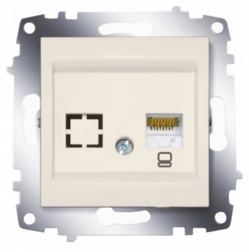 Zena без рамки бел. розетка комп.CAT6 | код 609-010200-247 | ABB