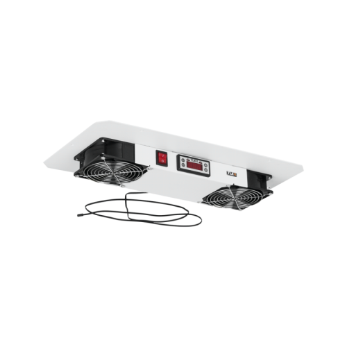 Блок вентиляторный TLK для настенных шкафов серии TWC и TWA, 2 вентилятора с терморегулятором и датчиком, без шнура питания, серый | код TLK-FAN2-TERM-GY | TLK Блок вентиляторный TLK для настенных шкафов серии TWC и TWA, 2 вентилятора с терморегулятором и датчиком, без шнура питания, серый | код TLK-FAN2-TERM-GY | TLK