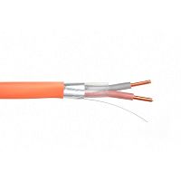 Кабель монтажный огнестойкий ТЕХНОКАБЕЛЬ-НН КПСЭнг(А)-FRLS-1х2х0,75, медный, экранированный, с низким дымо и газовыделением, 200 м, оранжевый | код КПСЭнг(А)-FRLS-1х2х0,75 | ТЕХНОКАБЕЛЬ-НН