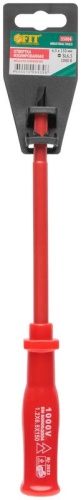 Отвертка изолированная 1000 В, CrV сталь, пластиковая ручка 6.5х150 мм SL | код 55804 | FIT фото 3 Отвертка изолированная 1000 В, CrV сталь, пластиковая ручка 6.5х150 мм SL | код 55804 | FIT фото 3