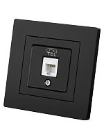 Розетка телефонная RJ11 черная Сенеж TDM | код SQ1816-0321 | TDM