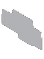 Крышка торцевая проходная 4 мм.кв. 2 точки подключения серая | код. AB1RRNAS442GR | Schneider Electric