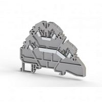 316 100, Клеммник 2-х ярусный пружинный, 2,5 мм.кв. (бежевый), YBK2,5-2F | код 0.0.0.3.16100 | KLEMSAN