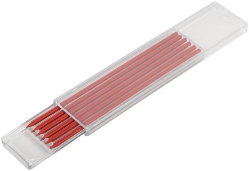 Грифель сменный для карандаша строительного красн. (уп.6шт) FIT 04323 фото 2 Грифель сменный для карандаша строительного красн. (уп.6шт) FIT 04323 фото 2