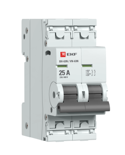 Выключатель нагрузки 2п 25А ВН-63N PROxima | код S63225 | EKF