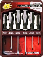 SDS06BH Набор отверток стержневых с крепежной планкой, 6 предметов | код SDS06BH | Thorvik