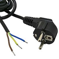 Шнур сетевой с угловой вилкой CEE7/7 неоконцованный RUICHI SCZ, 5 м, 3х0.75 мм2 | код 80347 | Ruichi
