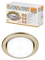 Светильник встраиваемый СВ 01-08 GX53 220 В 50 Гц, золото, 10 шт/уп, Народный | код SQ0359-0107 | TDM НАРОДНЫЙ