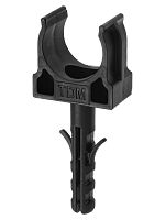 Крепеж-клипса для трубы 16 мм с дюбелем (100 шт.) черная TDM | код SQ0405-0191 | TDM