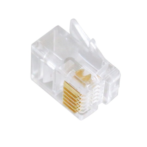 Вилка телефонная MP-6p6c, контакты 3m (100 шт.) RJ-12 | код MP-6p6c | Cablexpert