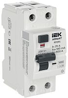 ARMAT ВДТ R10N 2P 25А 100мА тип B IEK | код AR-R10N-2-025B100 | IEK