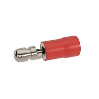 Наконечник-разъем цилиндрический, вилка 9x4, изолированный фланец, для кабеля сечением до 1.5кв.мм | код ICCM-1.5-4-9 | DKC