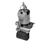 Переключатель с ключом на 2 положения с фиксацией, 1 выемка, 1NO, IP65, металл MTB4-BG21 | код 137151 | MEYERTEC