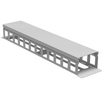 Организатор кабельный с крыш/отв 19 2U, 60 мм RAL7035 | код R5CPF1962HE | DKC