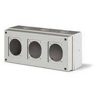 Щит навесной M150 для встраиваемых разъемов уст. 3x 70x87(84x106), 328x150x115mm, IP66, серия DOMINO | код 672.1300 | Scame