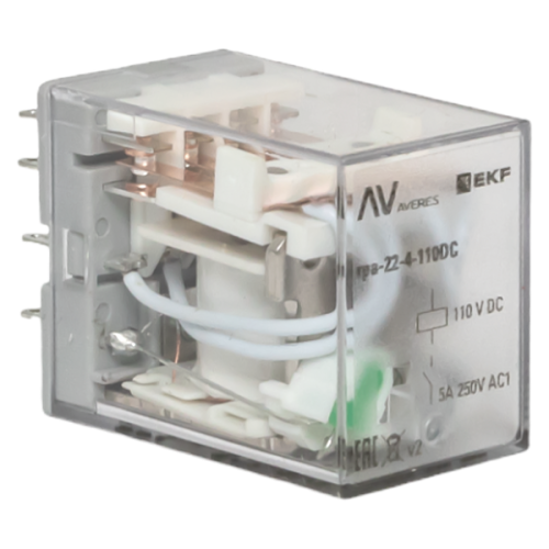 Реле промежуточное RPA 22/4 5A 110В DC EKF AVERES | код rpa-22-4-110DC | EKF фото 2