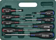 Набор отверток стержневых FULL STAR, 8 предметов | код D04PP08S | Jonnesway