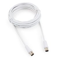 Кабель телевизионный Cablexpert, CCV-515-W-5M, Coaxial M/F, белый, 5м | код CCV-515-W-5M | Cablexpert
