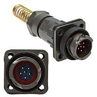 Разъём быстроразъёмный FQ14-6ZPJ-8 (бл.каб.вил.), 6-ти контактный | код 104129 | Ruichi