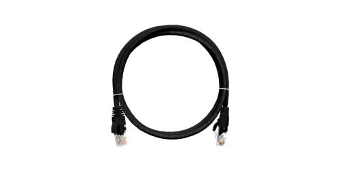 Шнур коммутационный NIKOMAX U/UTP 4 пары, Кат.5е (Класс D), 100МГц, 2хRJ45/8P8C, T568B, заливной, с защитой защелки, многожильный, BC (чистая медь), 24AWG (7х0,205мм), LSZH нг(А)-HFLTx, черный, 1м | код NMC-PC4UD55B-010-C-BK | NIKOMAX Серия