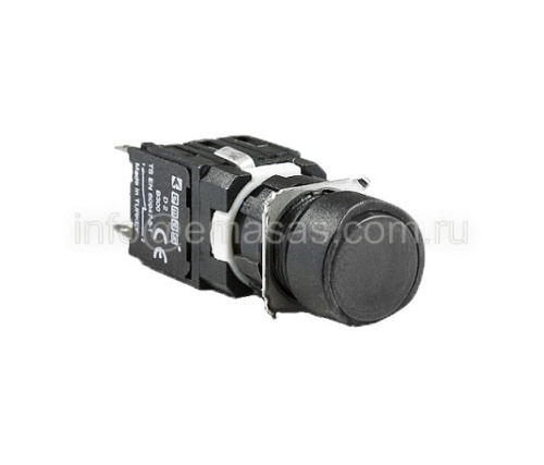 Кнопка нажимная, возвратная, круглая, чёрная (1НО) | код D100YDH | EMAS Кнопка нажимная, возвратная, круглая, чёрная (1НО) | код D100YDH | EMAS