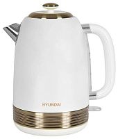 Чайник электрический Hyundai HYK-S4500 1.7л. 2200Вт жемчужный/золотистый (корпус: нержавеющая сталь/пластик) | код 1388320 | HYUNDAI