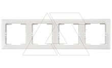Daria - Рамка 4 поста, к механизмам серии 21, горизонтальный монтаж, белая | код 2120-800-1401 | Mutlusan