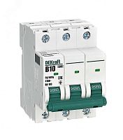 Выключатель автоматический 3Р 10А х-ка B ВА-103 6кА | код 12239DEK | Dekraft