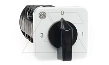 Переключатель амперметра BS 16 97 U, 20A, тип 0-1-2-3, круговое вращение, на дверь, фронт IP40 | код EAC609849 | Rade Koncar