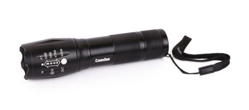 Фонарь LED51530 LED XML-T6 ZOOM 5 режимов 3хLR03 алюм. черн. (открывающ. блист.) Camelion 14536 фото 3