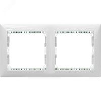 VALENA Рамка 2 поста горизонтальный монтаж белая/кристалл | код 774462 | Legrand