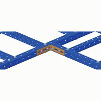 Соединитель угловой 100 мм для стального лестничного лотка, серый | код LAN-LTS-L100-GY | LANMASTER